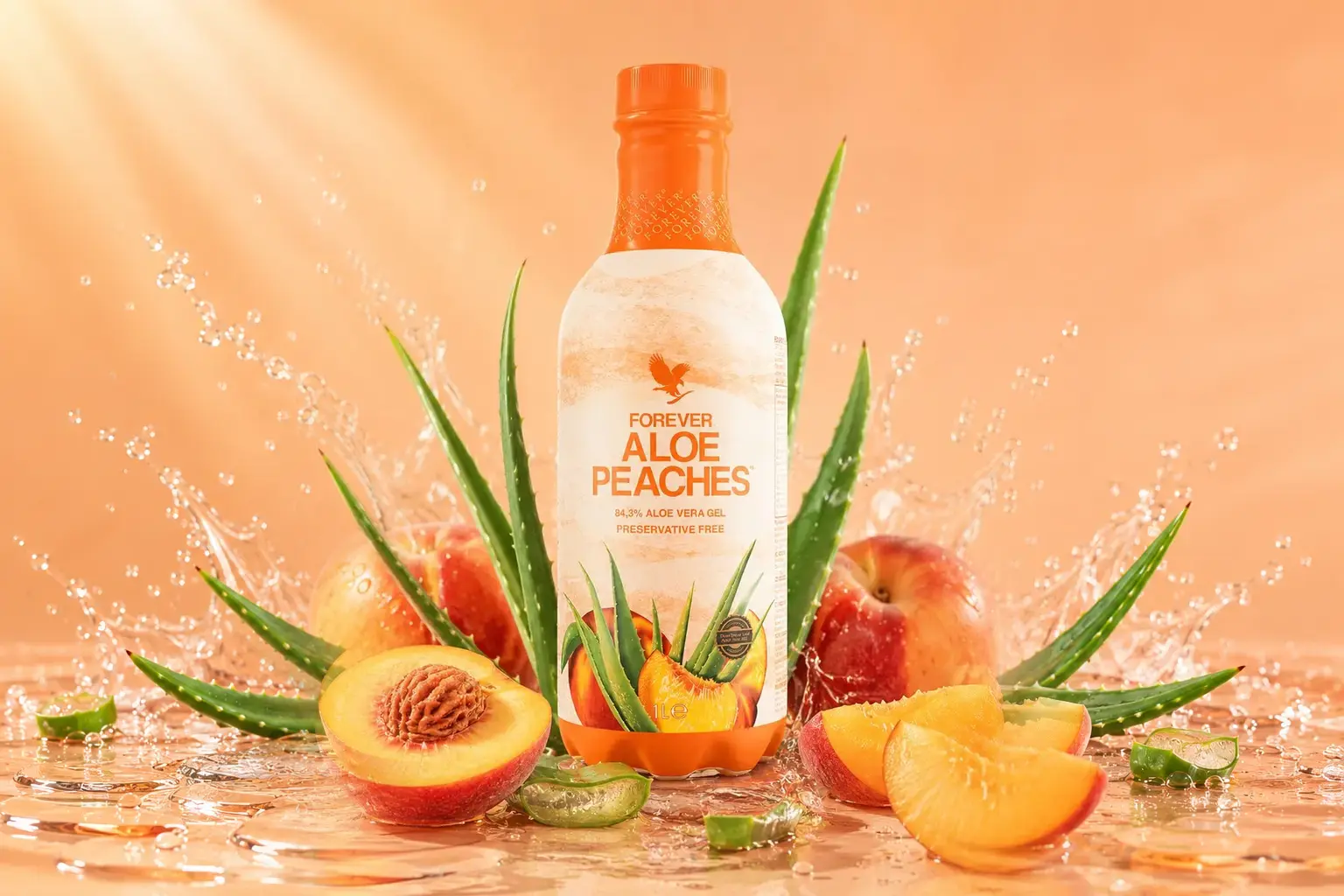 Forever Aloe Peaches s broskyňami a aloe vera