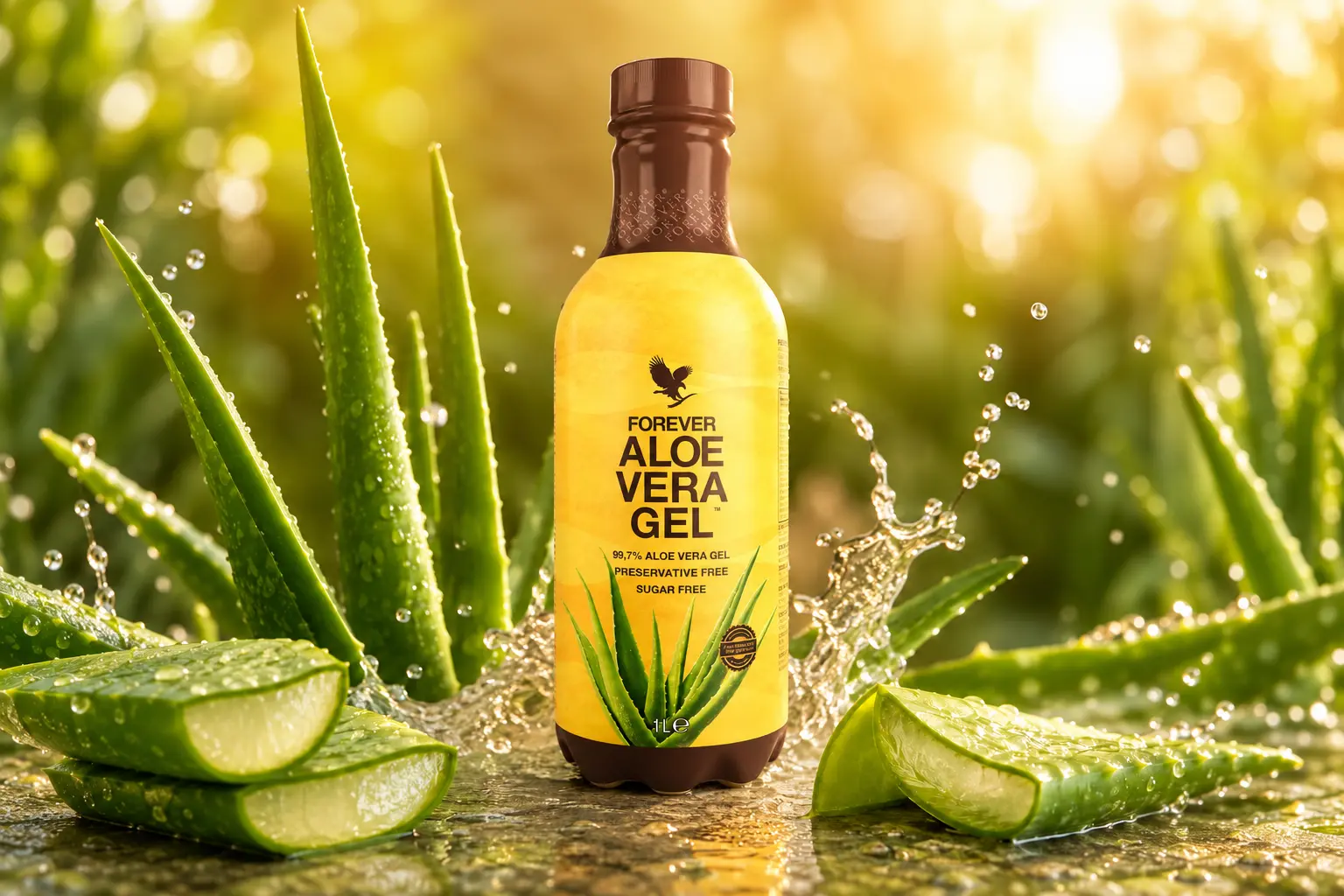 Forever Aloe Vera Gel s čerstvými listami aloe vera