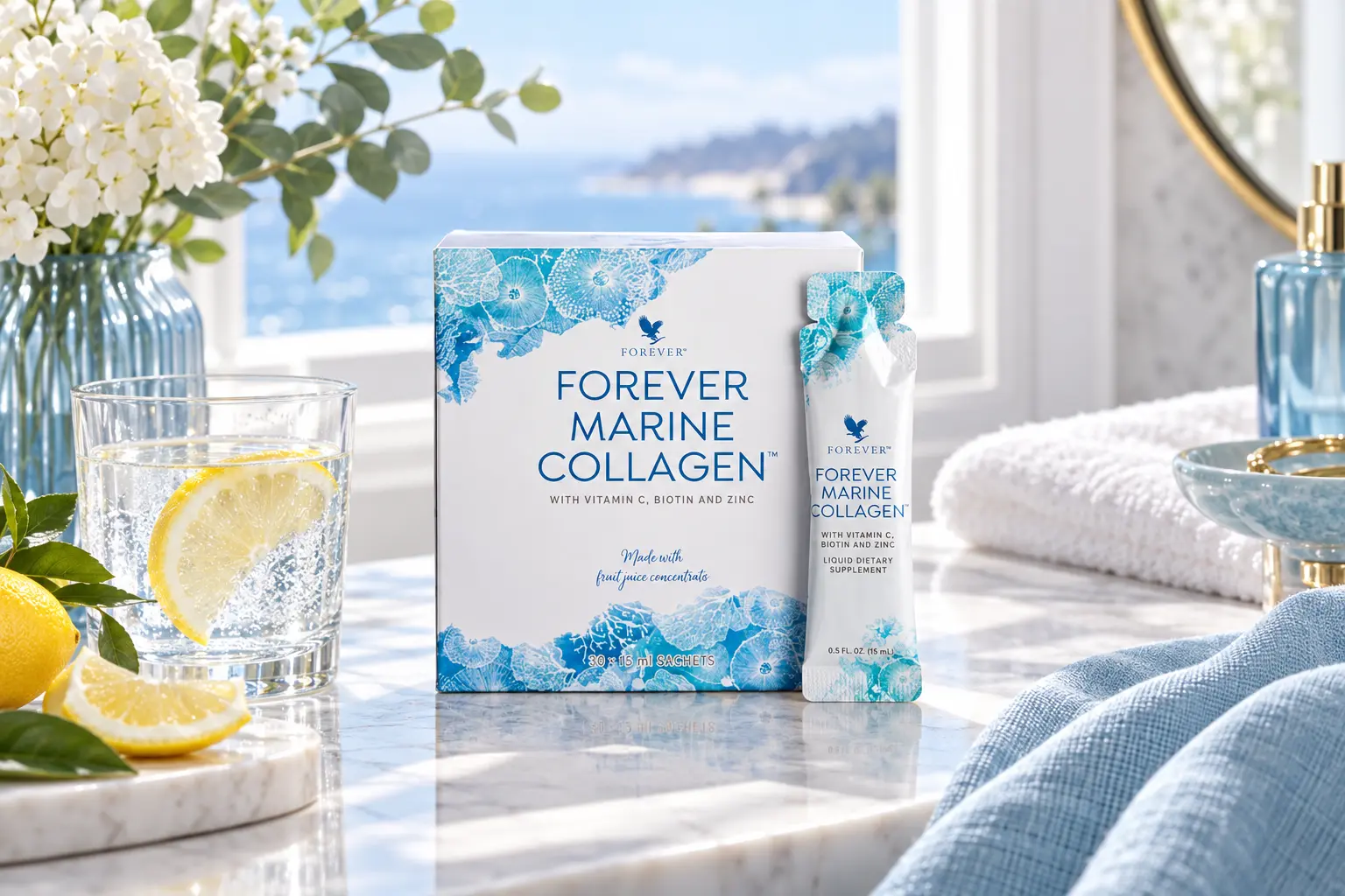 Forever Marine Collagen: kolagén, vitamín C a starostlivosť o pleť