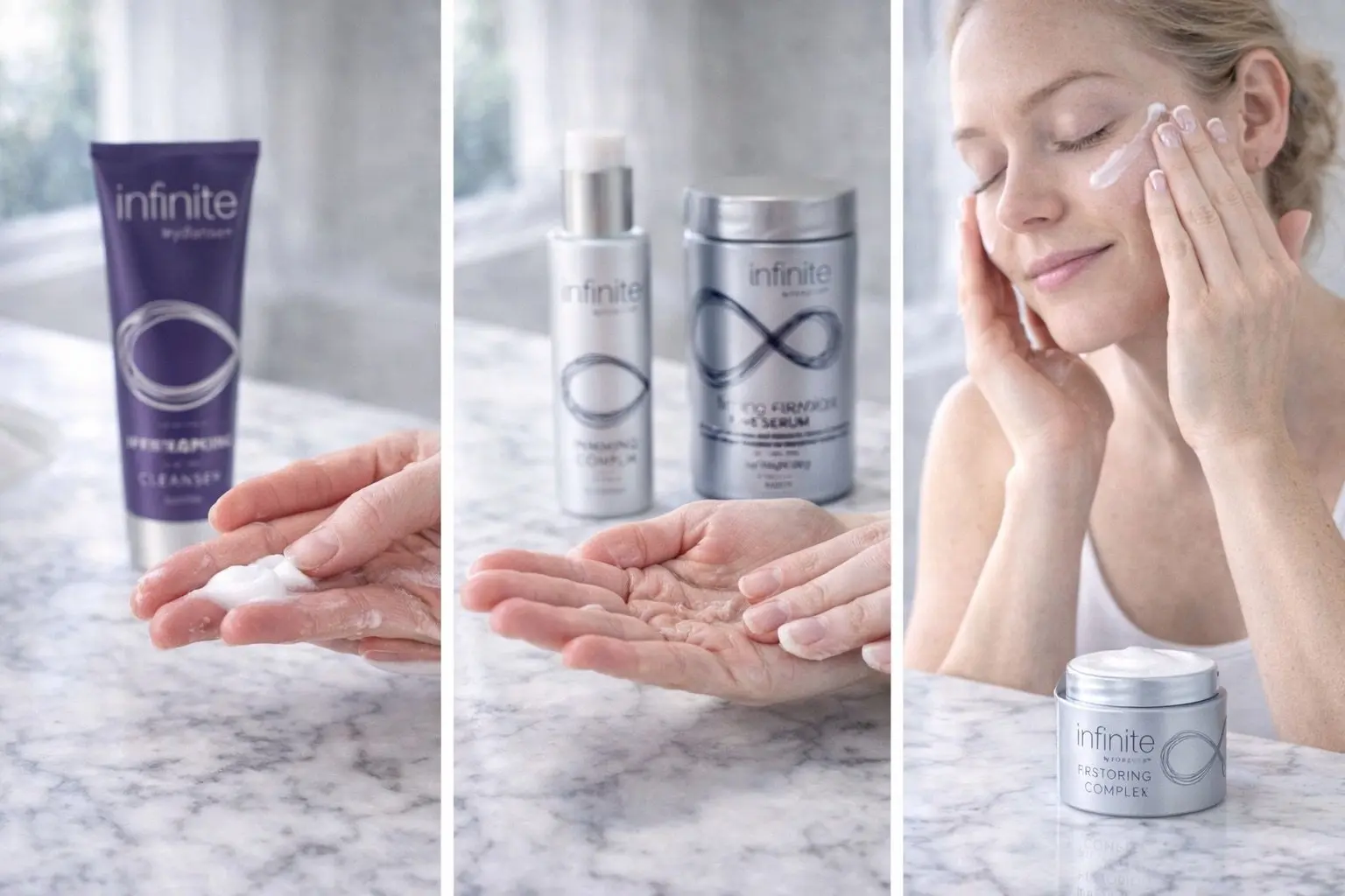 Infinite by Forever Firming Complex v produktovej a každodennej scéne