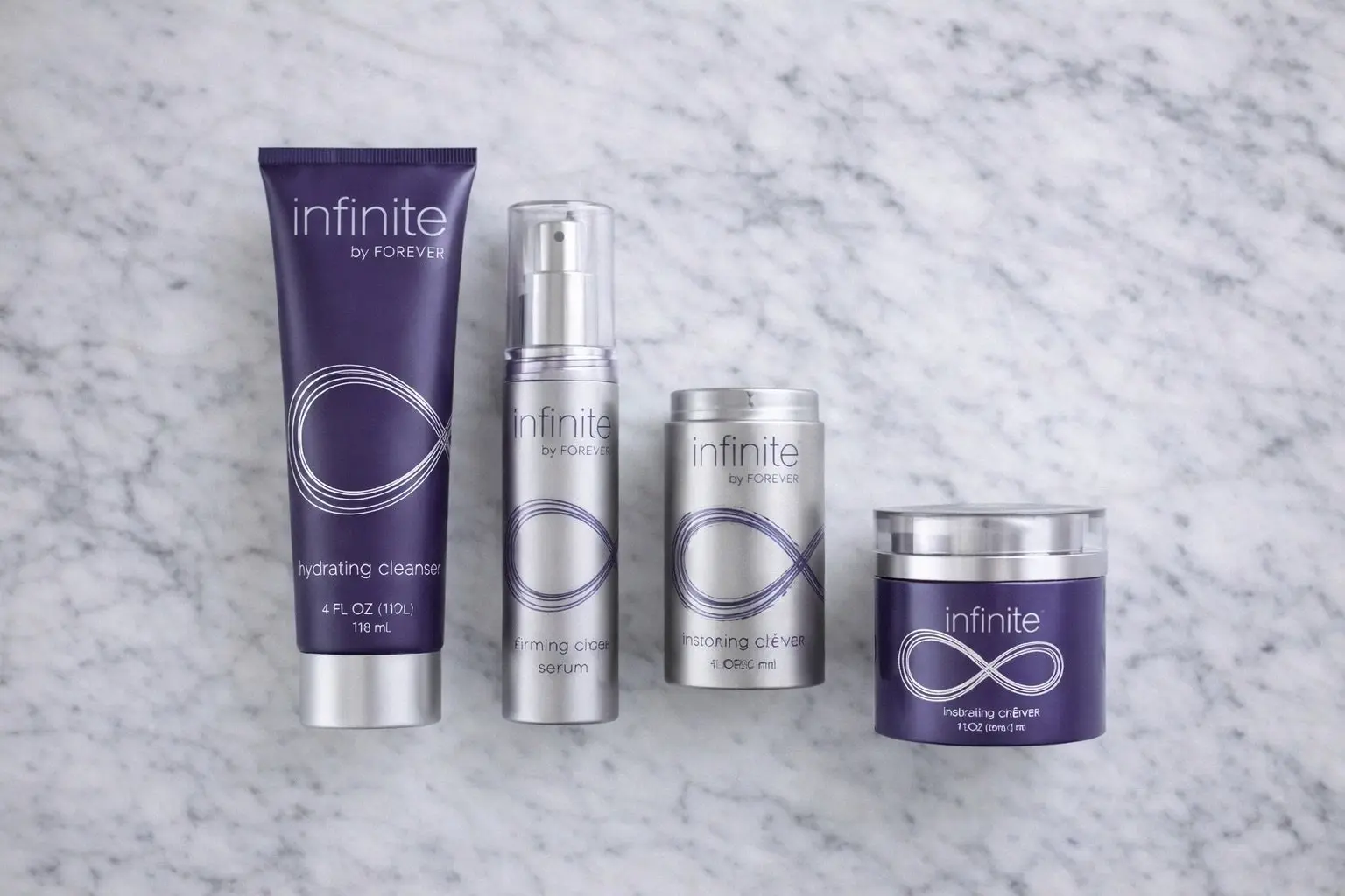 Infinite Skin Care Kit v produktovej a každodennej scéne
